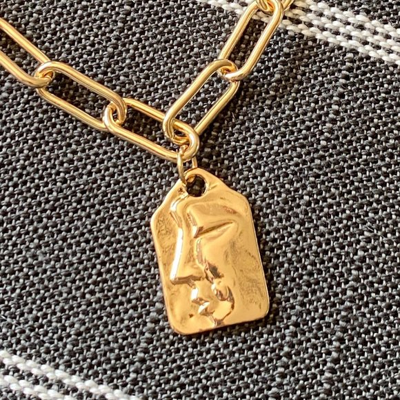 Jewelry - 4/$40 NEW Sleeping Beauty Square Pendant Necklace